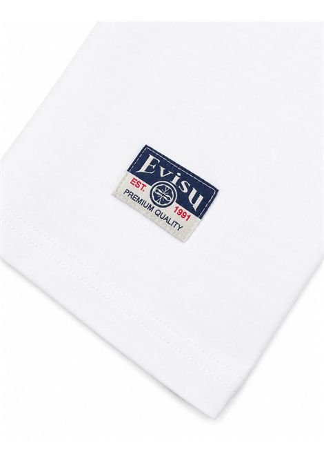 T-shirt con ricamo EVISU | 2EAHTM5TS1183OFF WHITE